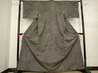 平和屋着物●上質な紬 舞蝶文 正絹 逸品 AAAY9071ck