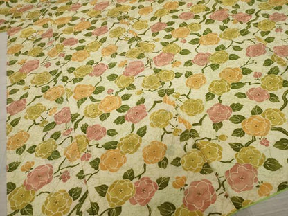 平和屋着物●上質な小紋 枝花文 正絹 逸品 AAAY9076ck
