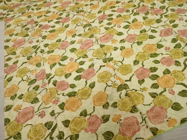 平和屋着物●上質な小紋 枝花文 正絹 逸品 AAAY9076ck