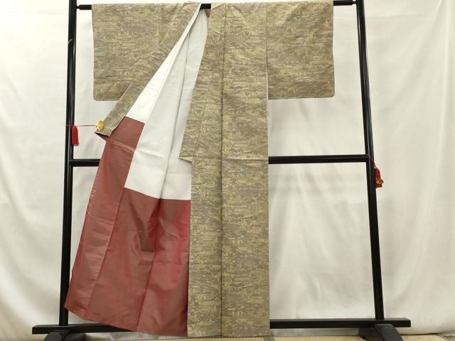 平和屋着物■上質な紬　風景文　正絹　逸品　未使用　AAAY9200cs