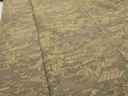 平和屋着物■上質な紬　風景文　正絹　逸品　未使用　AAAY9200cs