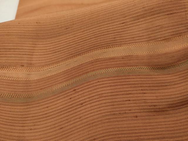 平和屋着物■上質な紬　変わり横段文　正絹　逸品　AAAY9306cs