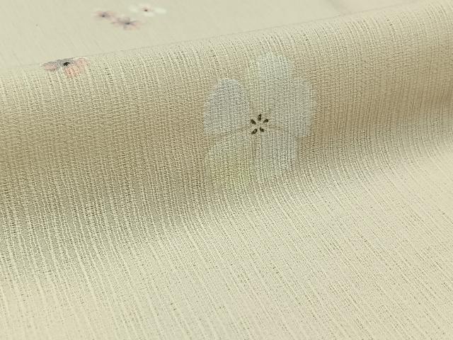 平和屋着物▽小紋　単衣　舞花文　洗える着物　AAAY9403jh