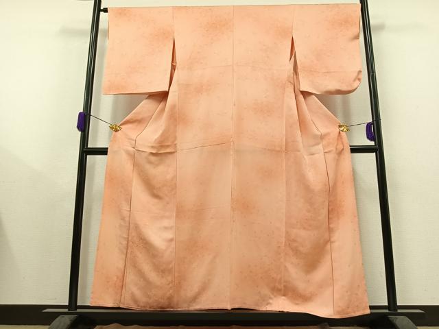 平和屋着物▽上質な小紋　単衣　草花文　虹色　暈し染め　正絹　逸品　AAAY9410jh