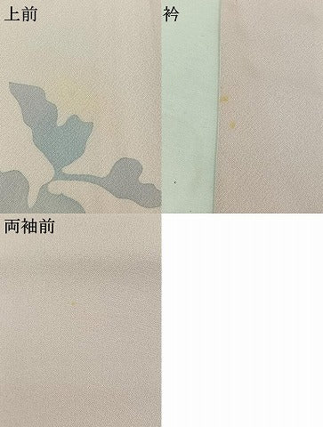 平和屋着物▽訪問着　単衣　草花文　暈し染め　正絹　逸品　AAAY9415jh