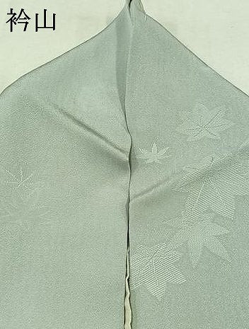 平和屋着物▽上質な色無地 単衣 楓地紋 千草鼠色 正絹 逸品 AAAY9417jh