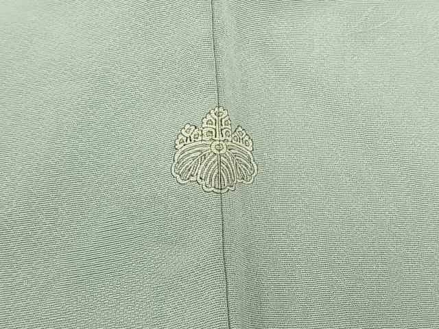 平和屋着物▽上質な色無地 単衣 楓地紋 千草鼠色 正絹 逸品 AAAY9417jh