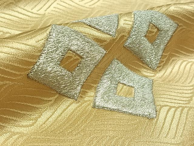 平和屋着物▽訪問着 単衣 刺繍 菱文 暈し染め 銀糸 正絹 逸品 AAAY9419jh