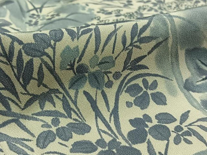 平和屋着物▽上質な小紋 単衣 手描き 草花文 正絹 逸品 AAAY9422jh