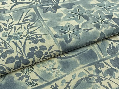 平和屋着物▽上質な小紋 単衣 手描き 草花文 正絹 逸品 AAAY9422jh