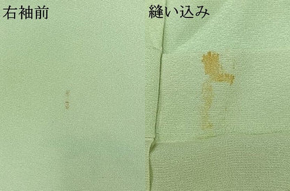 平和屋着物▽訪問着　単衣　草花文　金彩　正絹　逸品　AAAY9423jh