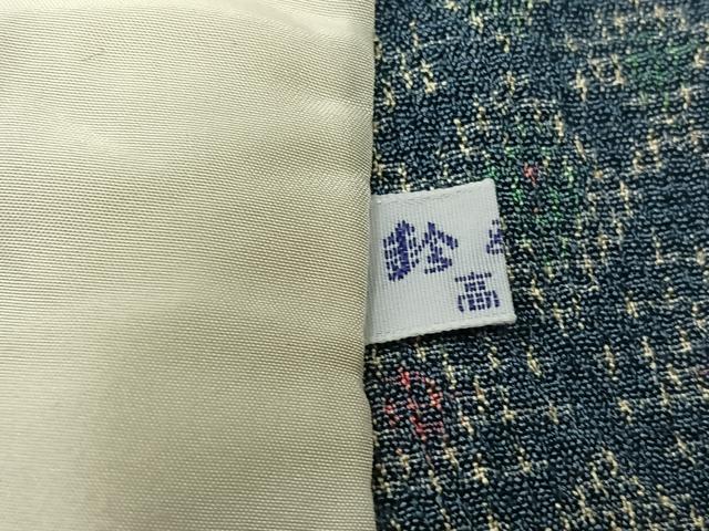 平和屋着物▽本塩沢　単衣　菱文　鈴乃屋扱い　正絹　逸品　AAAY9425jh