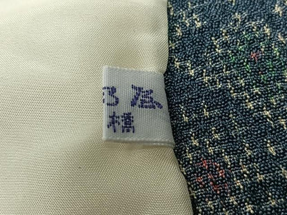 平和屋着物▽本塩沢　単衣　菱文　鈴乃屋扱い　正絹　逸品　AAAY9425jh