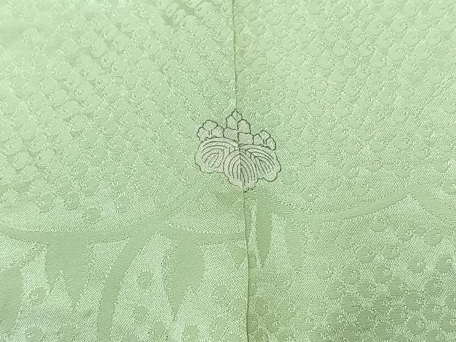 平和屋着物▽上質な色無地 単衣 風景地紋 夏虫色 正絹 逸品 AAAY9429jh