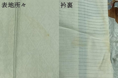 平和屋着物▽訪問着 無双 紗袷 紗×紗 草花文 正絹 逸品 AAAY9432jh
