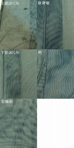 平和屋着物▽訪問着 無双 紗袷 紗×紗 草花文 金彩 正絹 逸品 AAAY9433jh