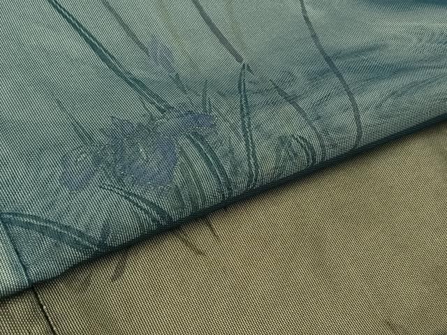 平和屋着物▽訪問着 無双 紗袷 紗×紗 草花文 金彩 正絹 逸品 AAAY9433jh