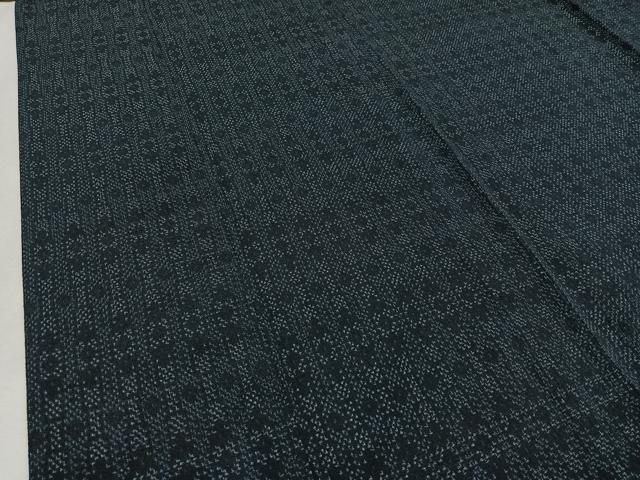 平和屋着物▽本塩沢 単衣 立涌文 正絹 逸品 AAAY9434jh