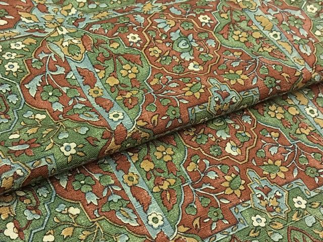 平和屋着物▽上質な小紋 単衣 紬地 草花文 正絹 逸品 AAAY9437jh