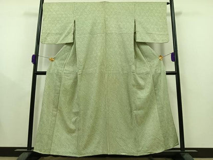 平和屋着物▽上質な小紋　単衣　総絞り　正絹　逸品　AAAY9438jh