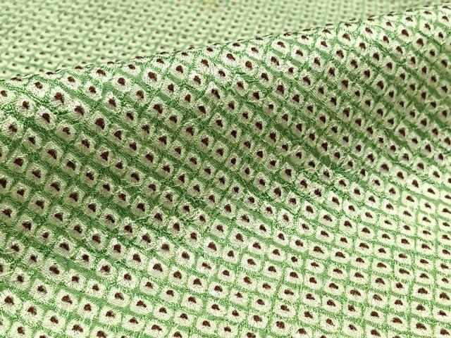 平和屋着物▽上質な小紋　単衣　総絞り　正絹　逸品　AAAY9438jh