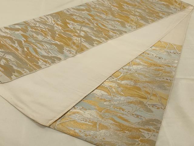 平和屋着物◎六通柄袋帯　絹花　金銀糸　正絹　逸品　AAAY9733ou