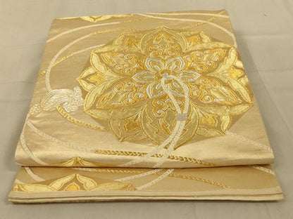 平和屋着物◎六通柄袋帯　正倉院花文　金銀糸　正絹　逸品　AAAY9750ou