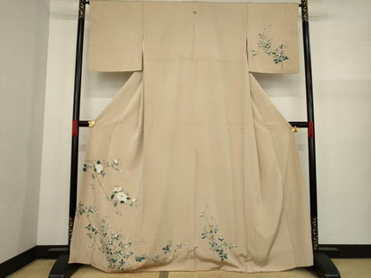 平和屋着物●訪問着　友禅　枝花文　正絹　逸品　AAAY9766ck