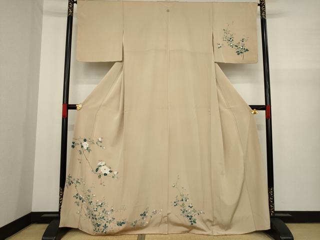 平和屋着物●訪問着　友禅　枝花文　正絹　逸品　AAAY9766ck
