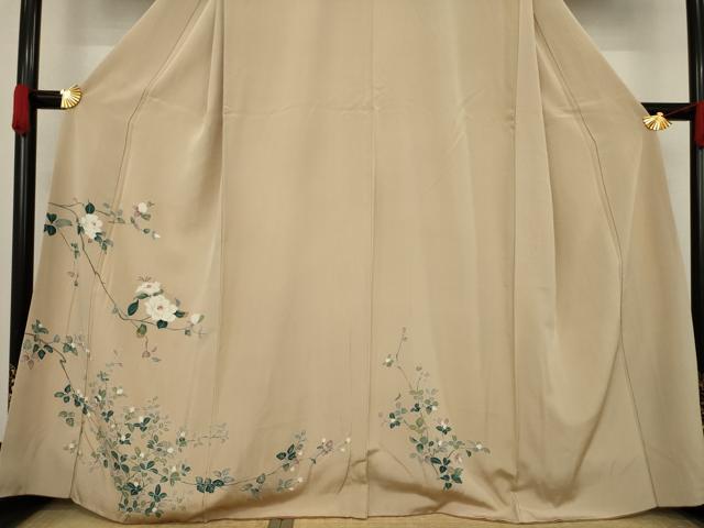 平和屋着物●訪問着　友禅　枝花文　正絹　逸品　AAAY9766ck