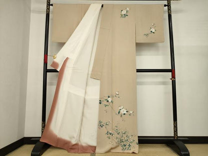 平和屋着物●訪問着　友禅　枝花文　正絹　逸品　AAAY9766ck