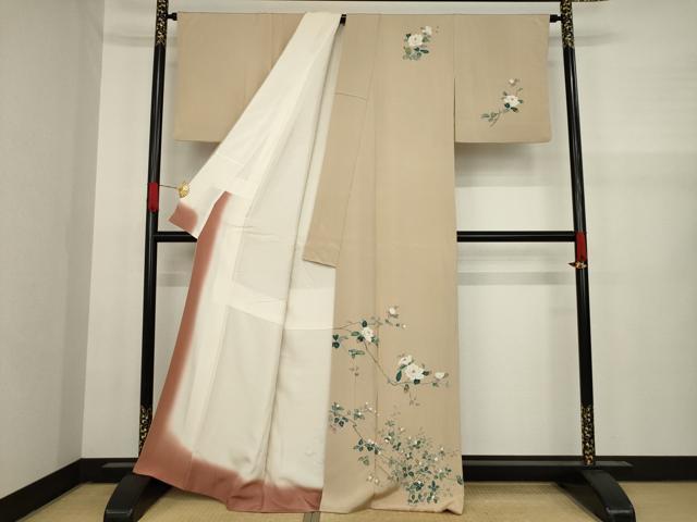 平和屋着物●訪問着　友禅　枝花文　正絹　逸品　AAAY9766ck