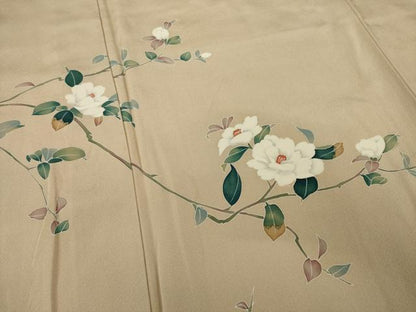 平和屋着物●訪問着　友禅　枝花文　正絹　逸品　AAAY9766ck