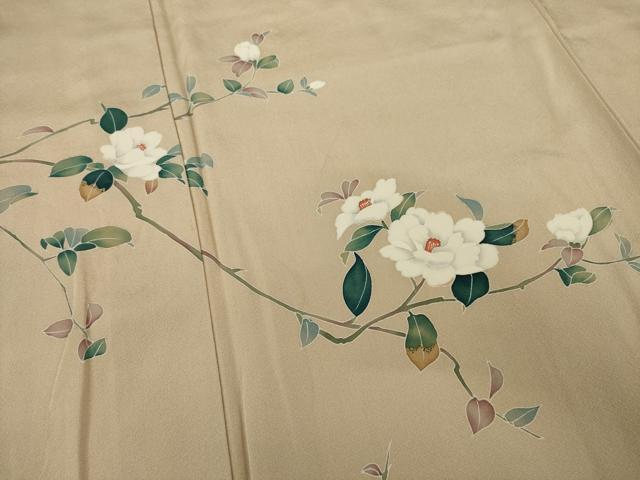 平和屋着物●訪問着　友禅　枝花文　正絹　逸品　AAAY9766ck
