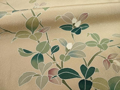 平和屋着物●訪問着　友禅　枝花文　正絹　逸品　AAAY9766ck