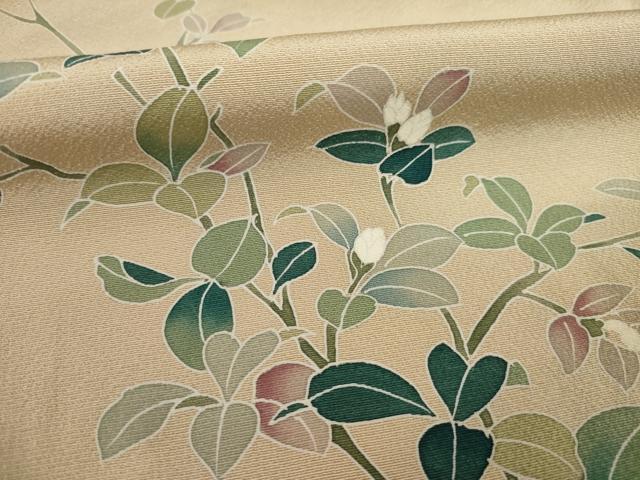 平和屋着物●訪問着　友禅　枝花文　正絹　逸品　AAAY9766ck