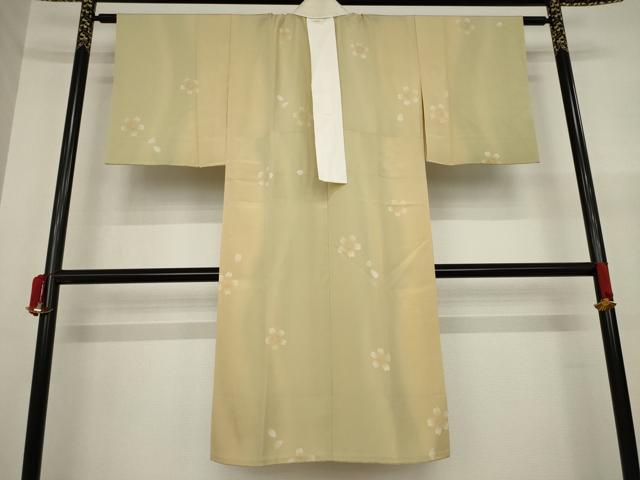 平和屋着物●長襦袢 無双仕立て 舞桜 暈し染め 正絹 逸品 AAAY9771ck