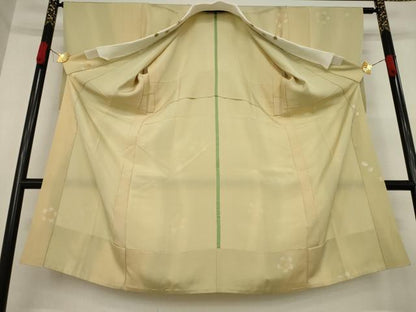 平和屋着物●長襦袢 無双仕立て 舞桜 暈し染め 正絹 逸品 AAAY9771ck