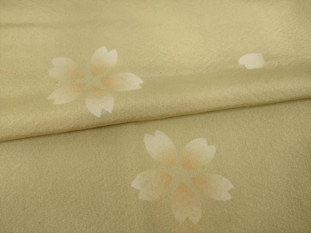 平和屋着物●長襦袢 無双仕立て 舞桜 暈し染め 正絹 逸品 AAAY9771ck
