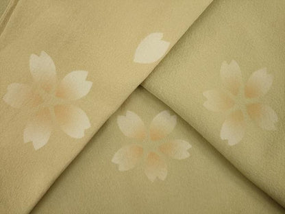 平和屋着物●長襦袢 無双仕立て 舞桜 暈し染め 正絹 逸品 AAAY9771ck
