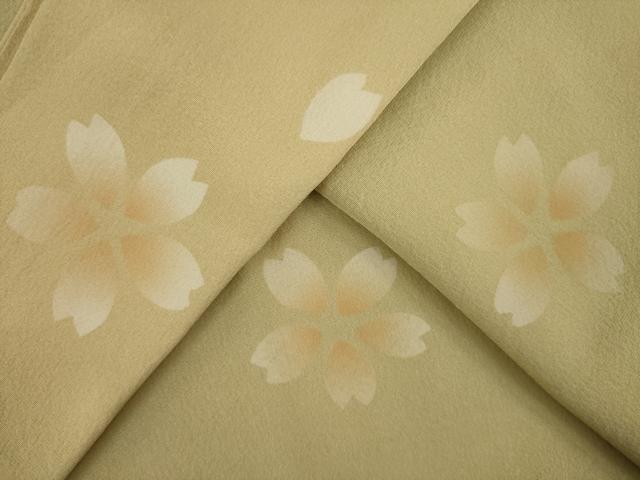 平和屋着物●長襦袢 無双仕立て 舞桜 暈し染め 正絹 逸品 AAAY9771ck