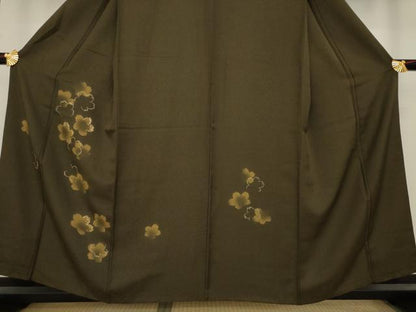 平和屋着物●訪問着 竹屋町刺繍 舞花文 金糸 正絹 逸品 AAAY9787ck