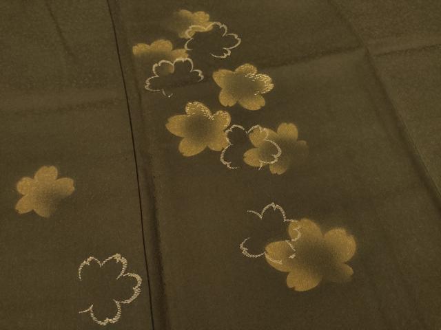 平和屋着物●訪問着 竹屋町刺繍 舞花文 金糸 正絹 逸品 AAAY9787ck
