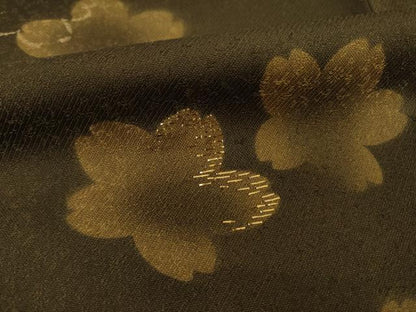 平和屋着物●訪問着 竹屋町刺繍 舞花文 金糸 正絹 逸品 AAAY9787ck
