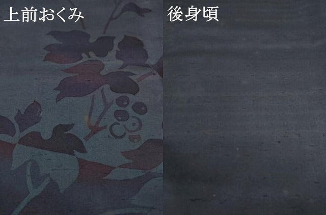 平和屋着物●訪問着　紬地　葡萄蔦草文　やまと誂製　正絹　逸品　AAAY9791ck