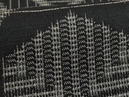 平和屋着物●上質な紬 亀甲文 黒地 正絹 逸品 AAAY9793ck