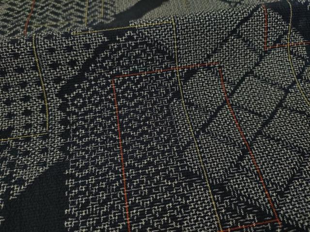 平和屋着物●本塩沢 亀甲文 正絹 逸品 AAAY9810ck