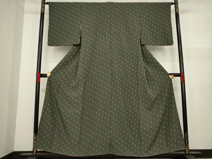 平和屋着物●上質な小紋 幾何学文様 正絹 逸品 AAAY9822ck