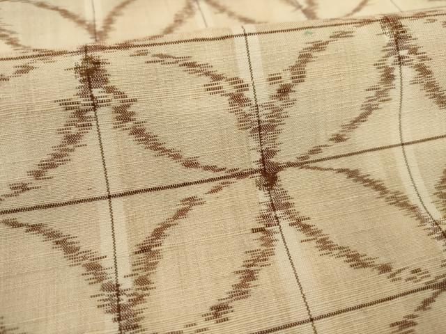 平和屋着物●上質な紬　七宝文　正絹　逸品　AAAY9827ck