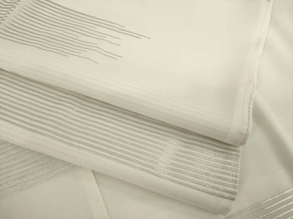 平和屋着物●長襦袢　袷　霞文　銀彩　正絹　逸品　未使用　AAAY9834ck